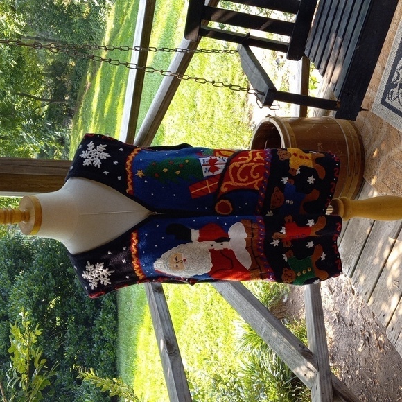 Vintage Designers Original 1X Christmas sweater cardigan - Picture 1 of 3